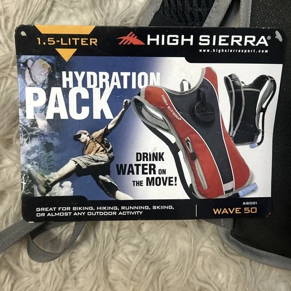 High Sierra 1.5L Hydration Pack Wave 50 Blue Gray Biking Hiking  Running NWT - Picture 6 of 8